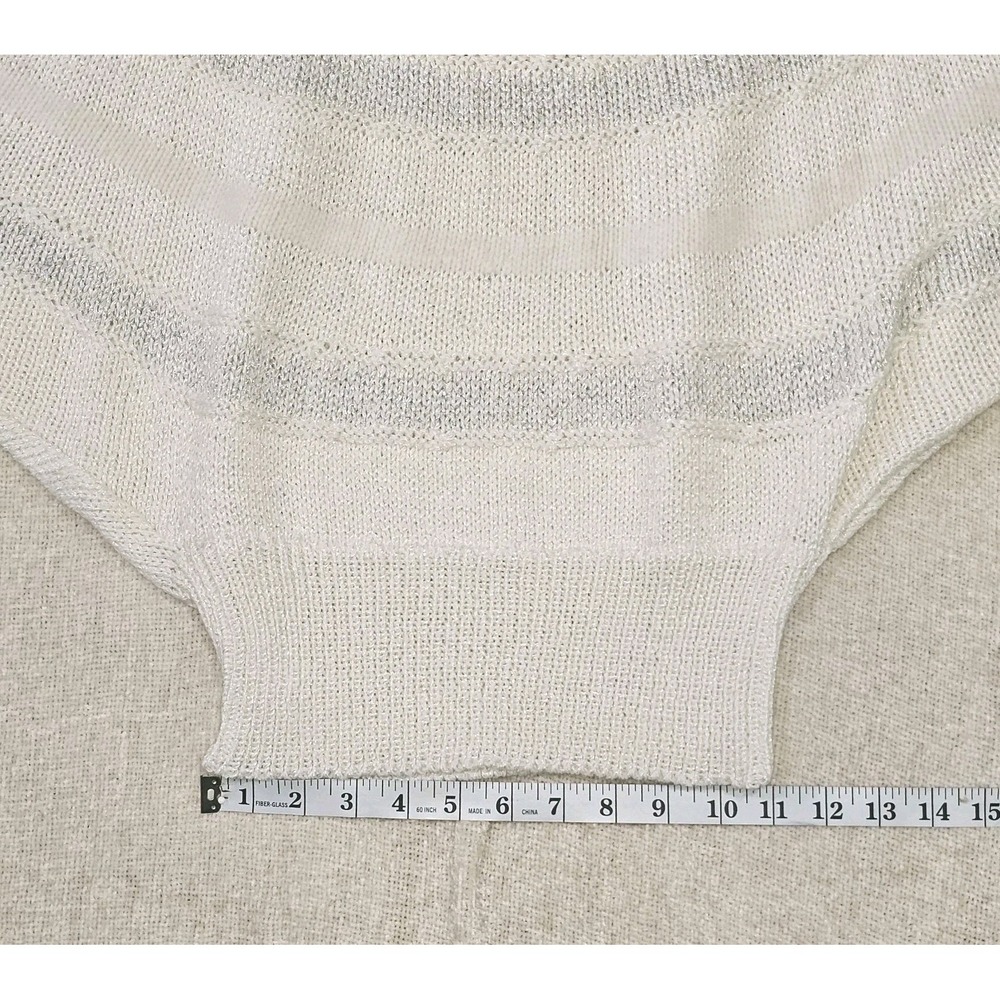 Vintahe Carducci Jewel Embellished Wool Blend Sweater Cream Color Size Small - Picture 4 of 6